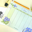 پلنر هفتگی فارسی طرح گلهای آبی 